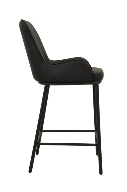 Ella Barstool | Black PU Leather
