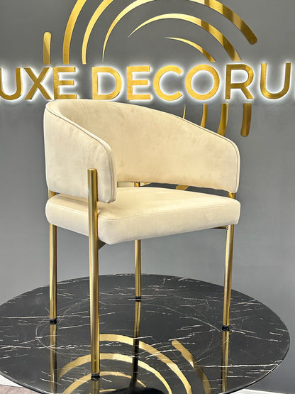 Tiffany Dining Chair | Brushed Gold legs