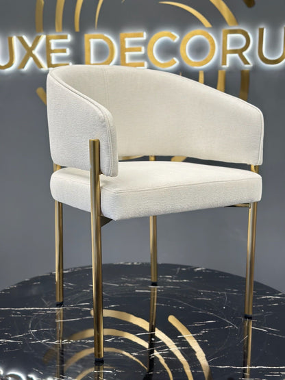 Tiffany Dining Chair | Brushed Gold legs