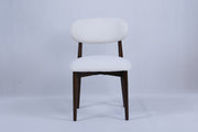 Magnus Chair | Walnut Wood - White Fabric