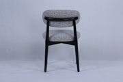 Magnus Chair | Black Wood - Grey Fabric