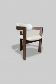 Ebony Chair | Walnut - Boucle Fabric