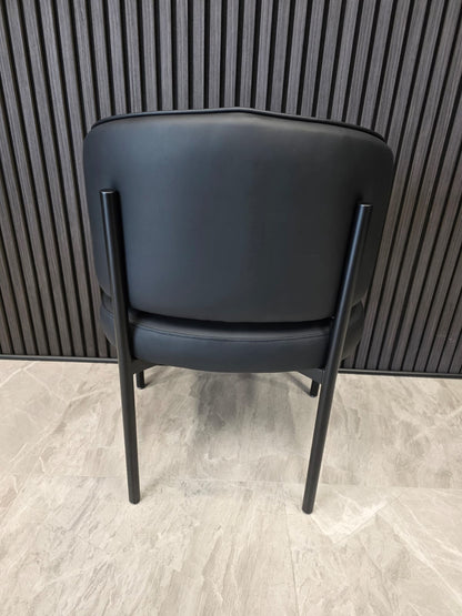 Tiffany Chair | Black PU Black Legs