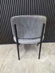 Tiffany Pleated Chair | Grey Velvet