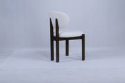 Dove Chair | Walnut Wood - OffWhite Teddy Fabric