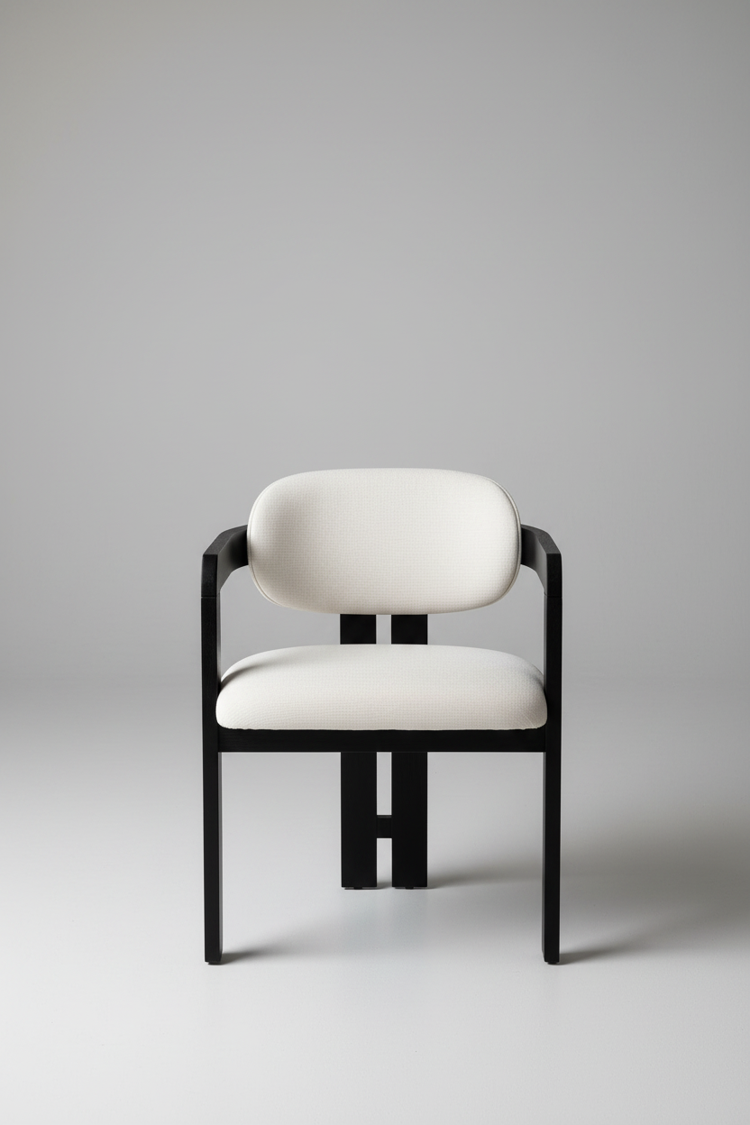 Ebony Chair | Black - Linen Fabric