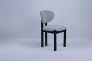 Dove Chair | Black Wood - Grey Teddy Fabric