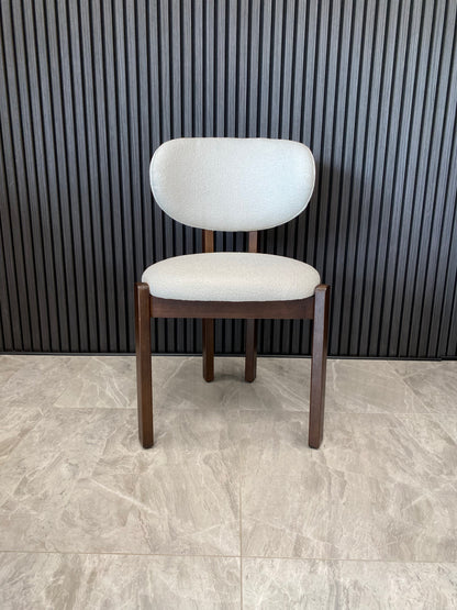Dove Chair | Walnut Wood - OffWhite Boucle