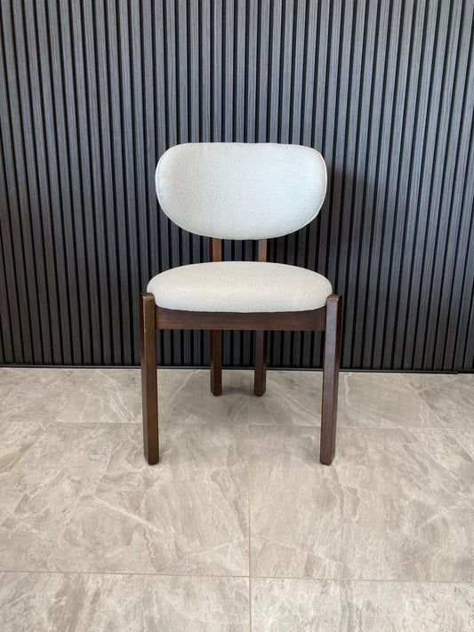 Dove Chair | Walnut Wood - OffWhite Boucle
