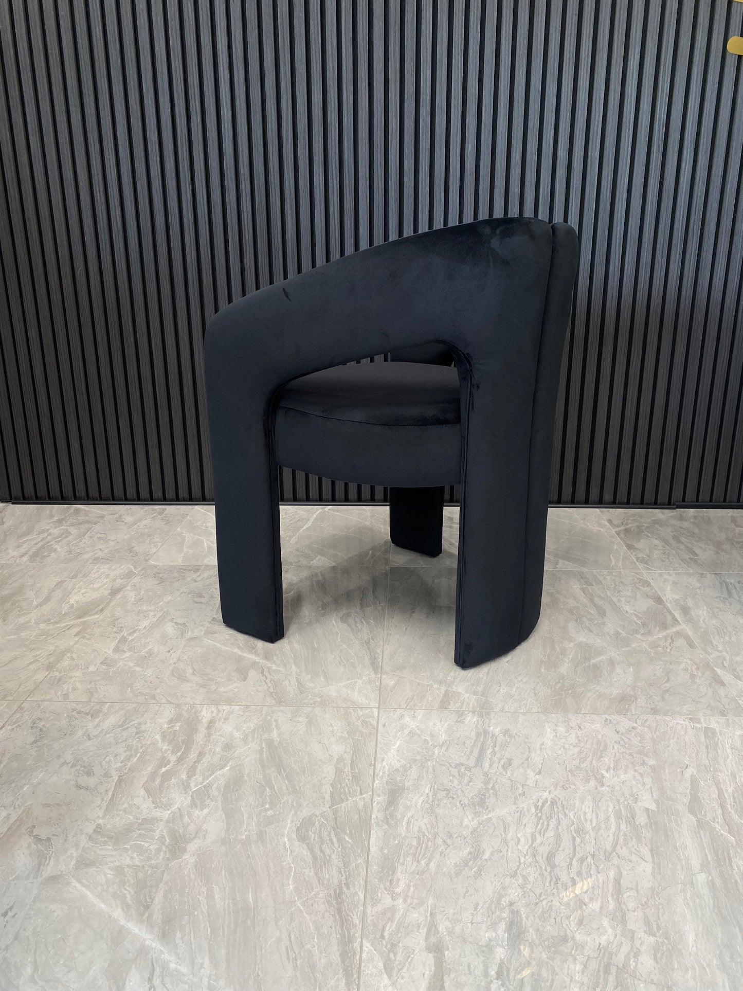 Avalon Chair | Black Velvet Fabric