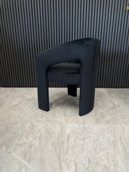 Avalon Chair | Black Velvet Fabric