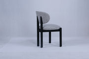 Dove Chair | Black Wood - Grey Teddy Fabric