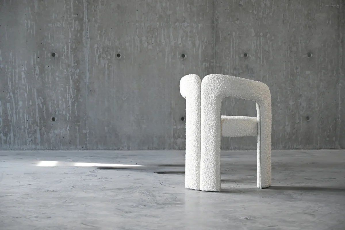 Avalon Chair | White Boucle Fabric