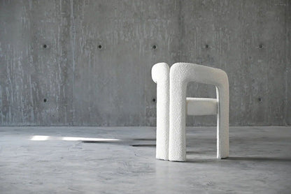 Avalon Chair | White Boucle Fabric