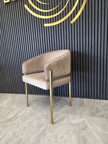 Tiffany Pleated Chair | Mink Velvet ( Pre Order Available )