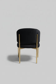 Tiffany Pleated Chair | Black Velvet