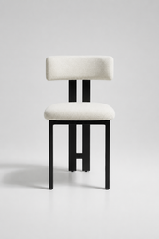 Arista Chair | Black Wood - Offwhite Linen