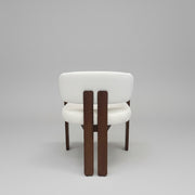 Tisorie Chair | Walnut Wood - White Fabric