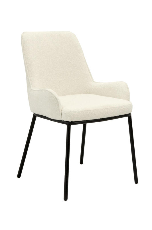 Ella Chair | White Boucle Fabric