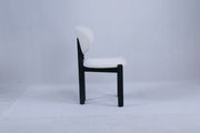 Dove Chair | Black Wood - Offwhite Teddy Fabric