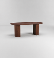 Eclipse Table 200cm | Walnut Wood Top - Walnut Base