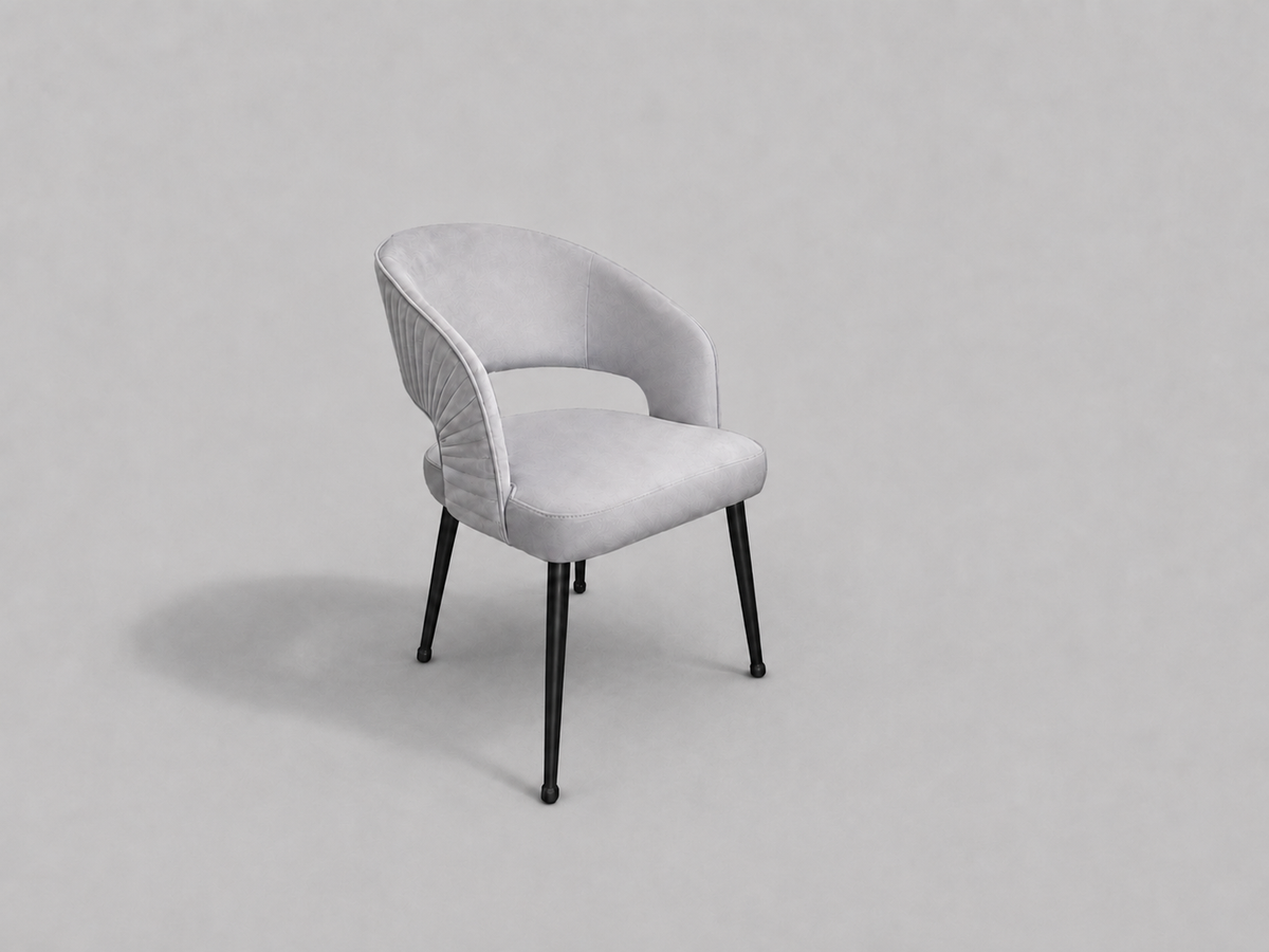 Bella Chair | Silver Velvet