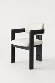 Ebony Chair | Black - Boucle Fabric