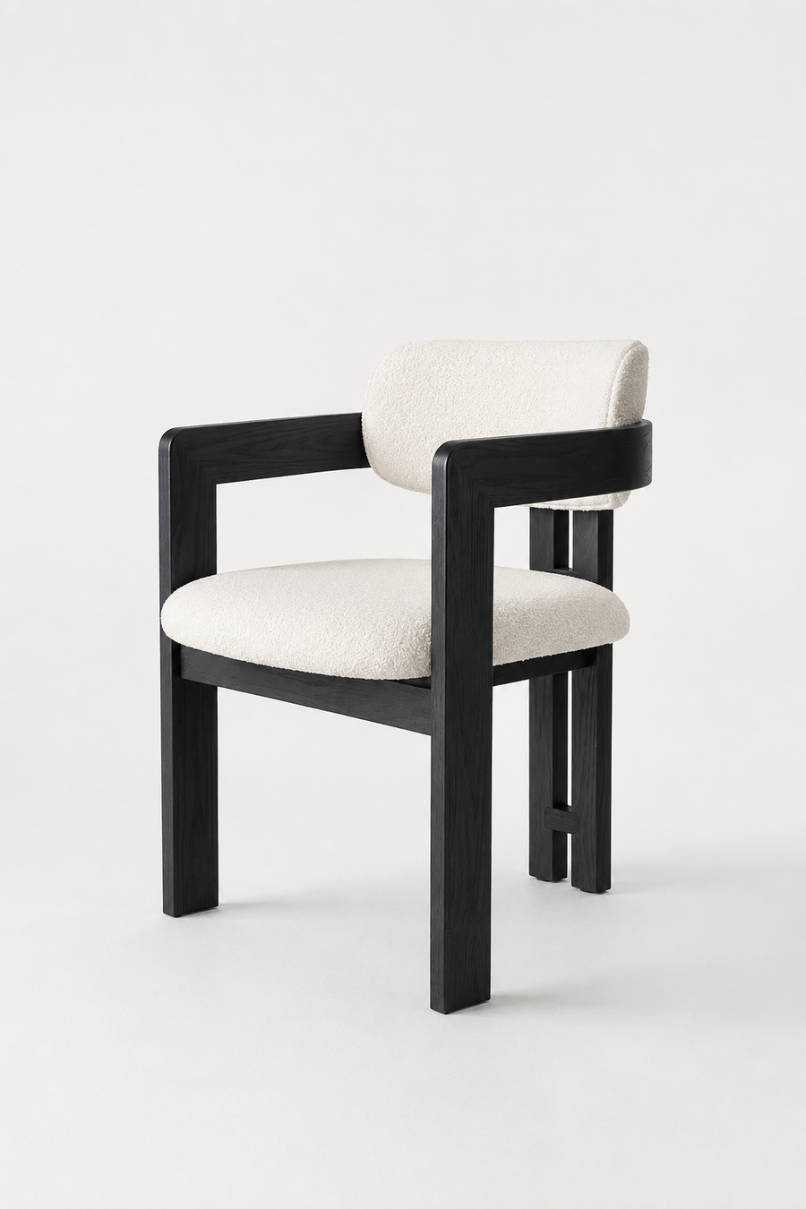 Ebony Chair | Black - Boucle Fabric