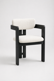Ebony Chair | Black - Boucle Fabric