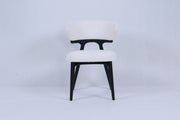 Nairobi Chair | Black Wood - White Fabric