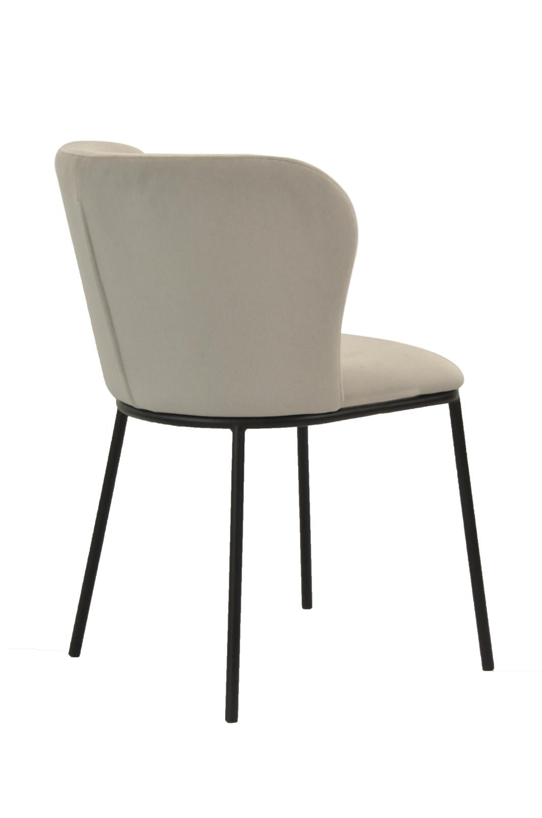 Clara Chair | Light Grey Fabric
