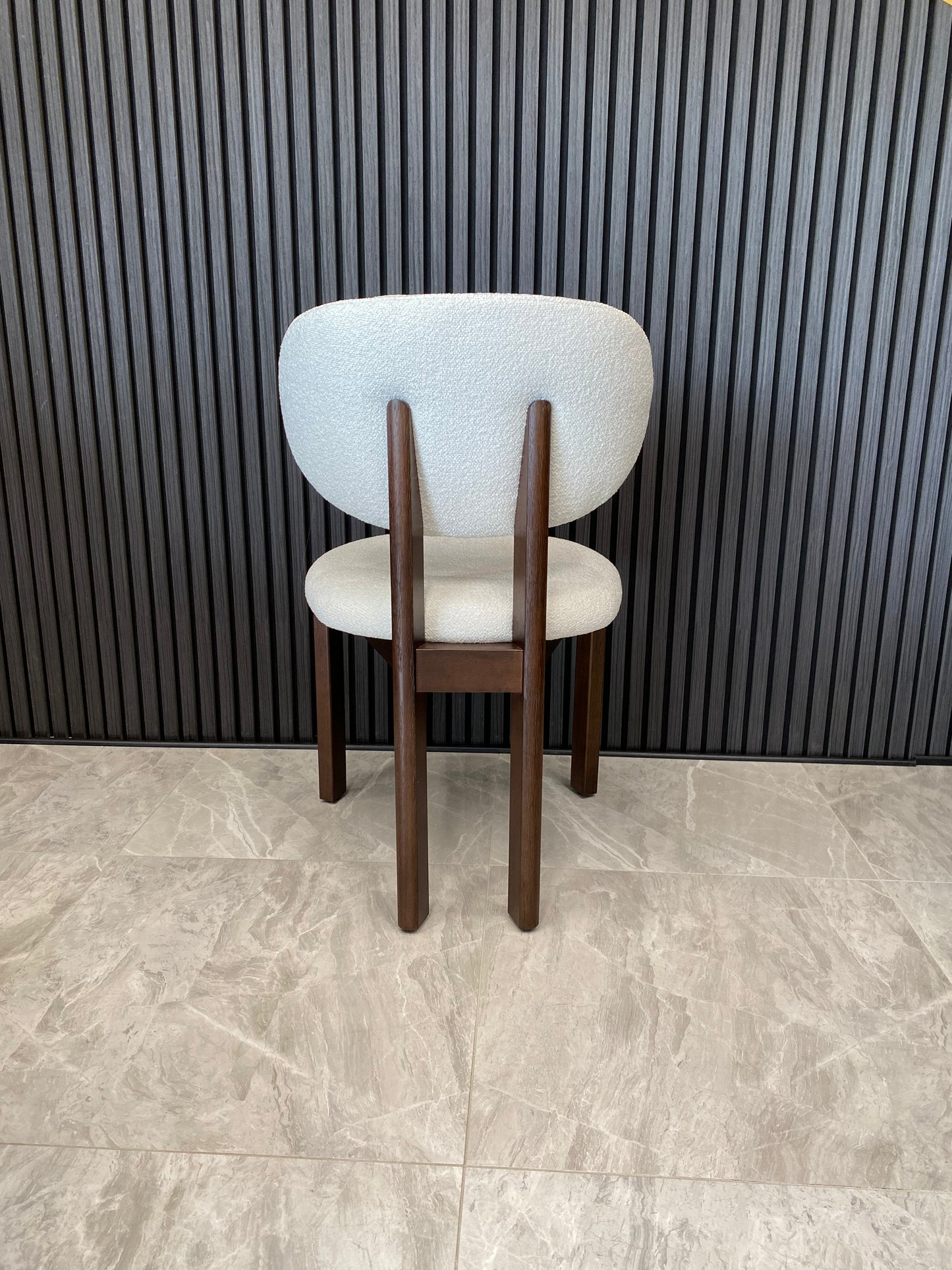 Dove Chair | Walnut Wood - OffWhite Boucle