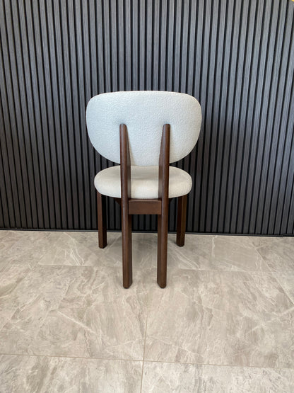 Dove Chair | Walnut Wood - OffWhite Boucle