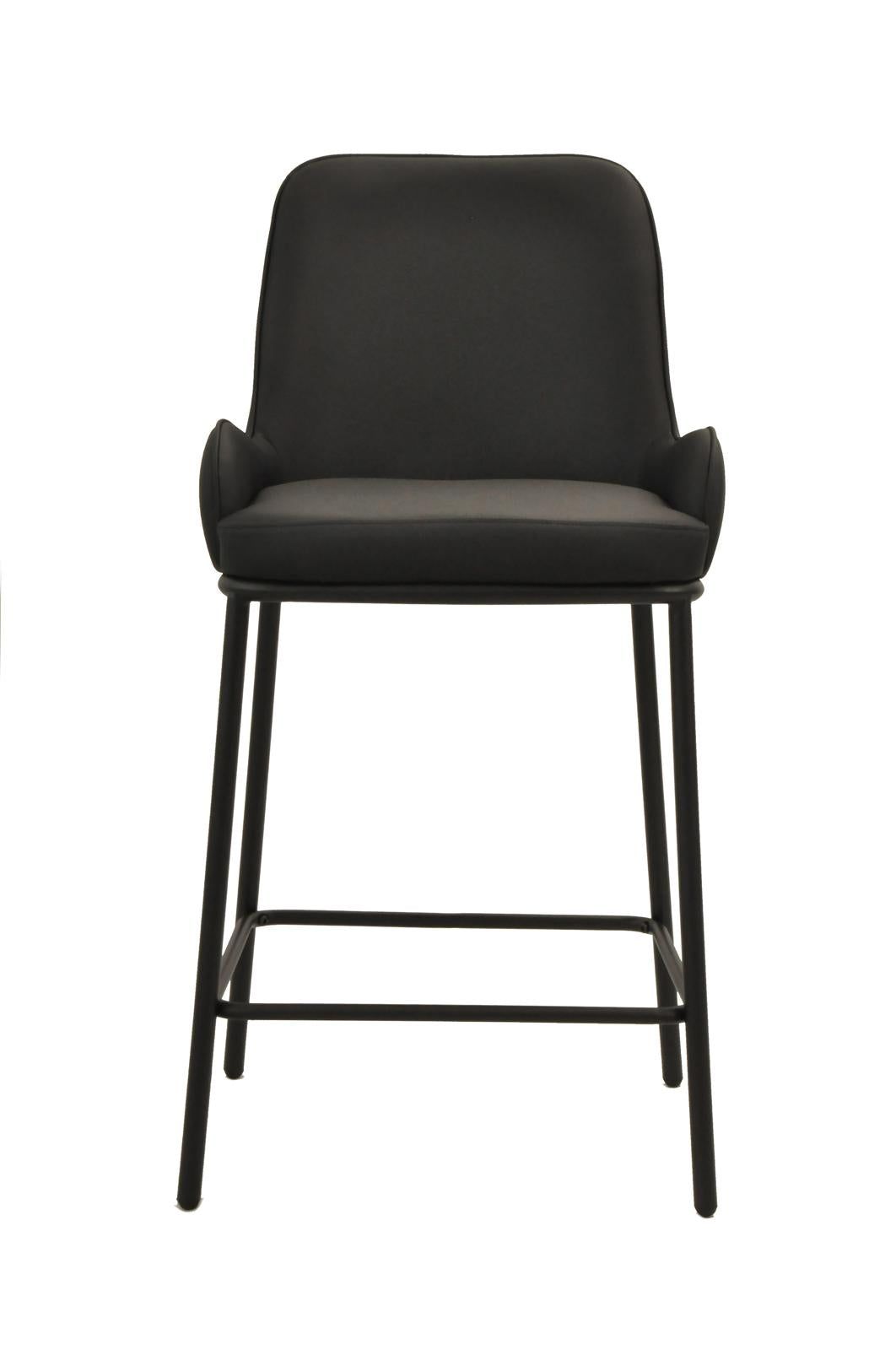 Ella Barstool | Black PU Leather