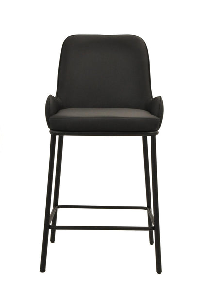 Ella Barstool | Black PU Leather
