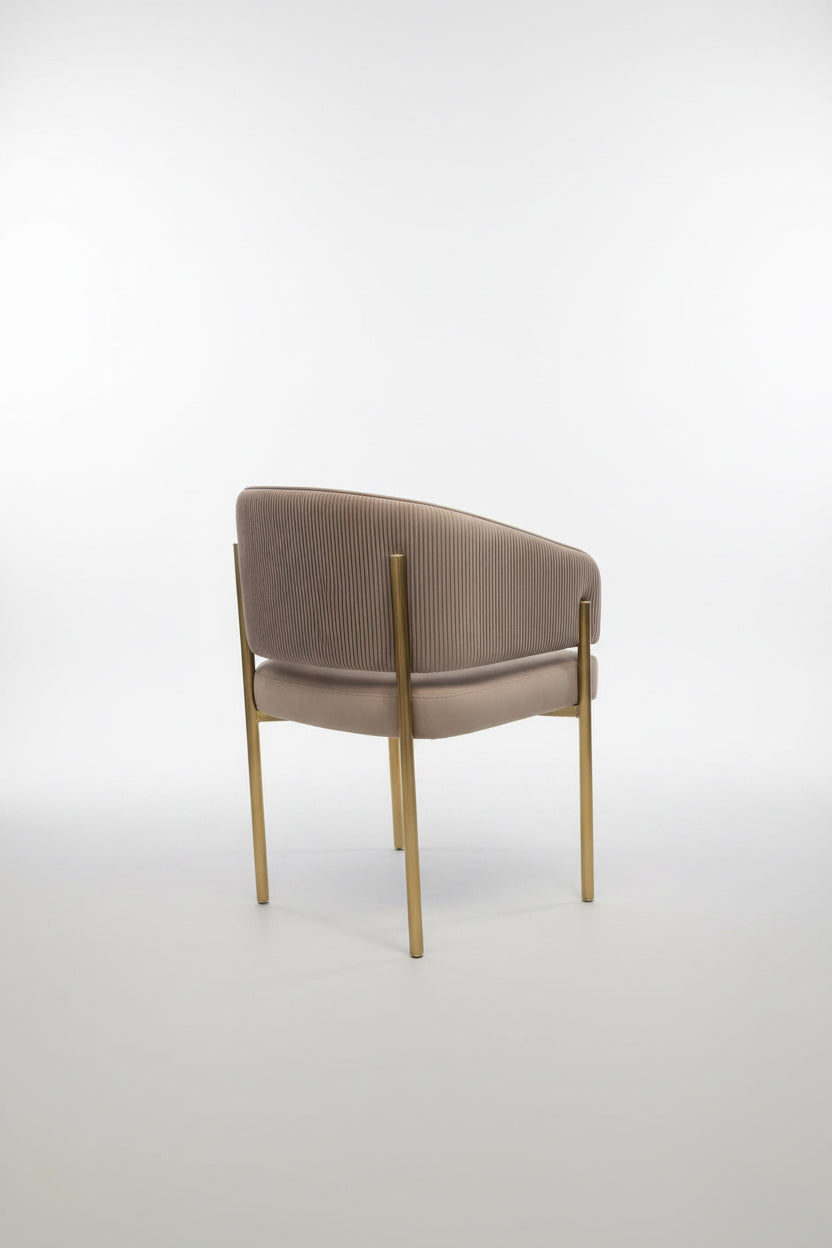 Tiffany Pleated Chair | Mink Velvet