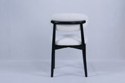 Magnus Chair | Black Wood - White Fabric