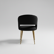 Bella Chair| Black Velvet