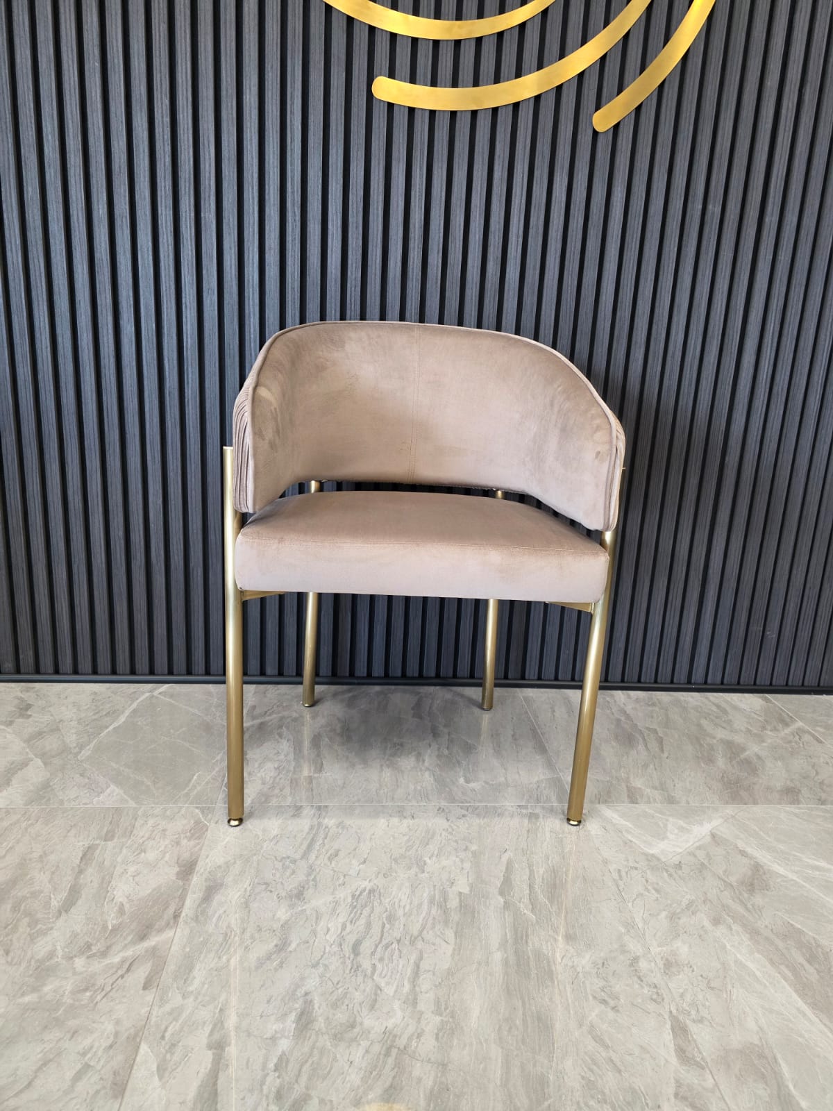 Tiffany Pleated Chair | Mink Velvet ( Pre Order Available )