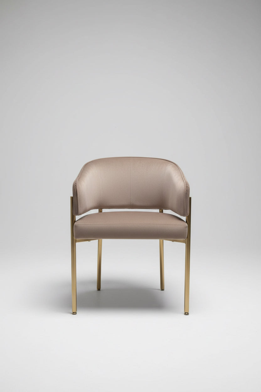 Tiffany Pleated Chair | Mink Velvet