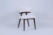 Nairobi Chair | Walnut Wood - White Fabric