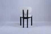Dove Chair | Black Wood - Offwhite Teddy Fabric