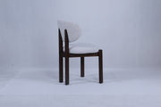 Dove Chair | Walnut Wood - Wheat Fabric