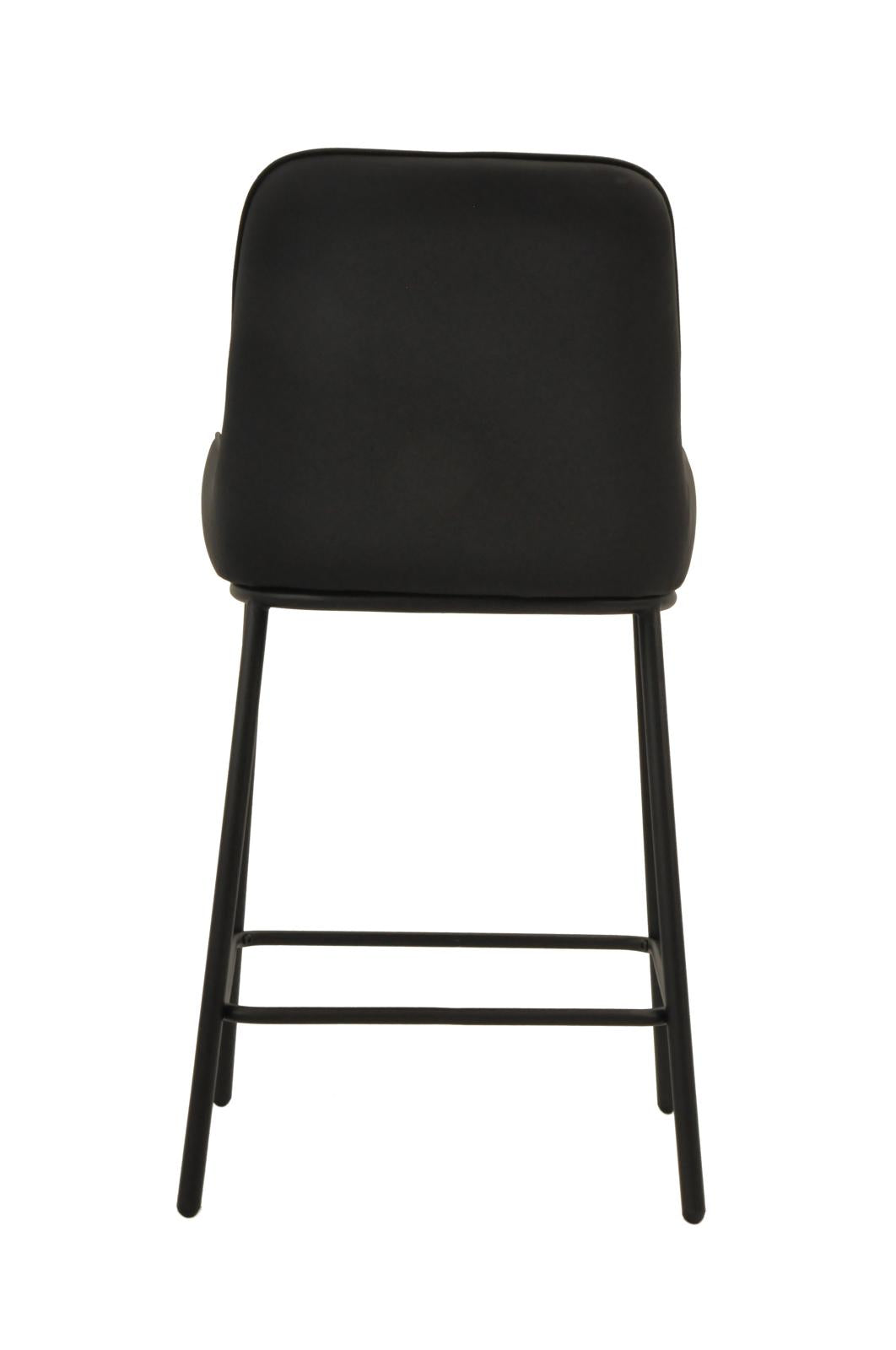 Ella Barstool | Black PU Leather