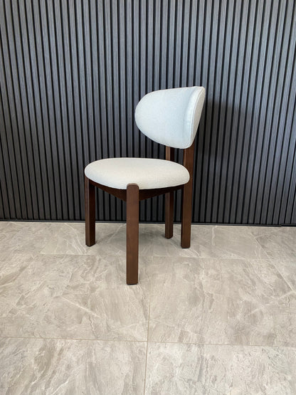 Dove Chair | Walnut Wood - OffWhite Boucle