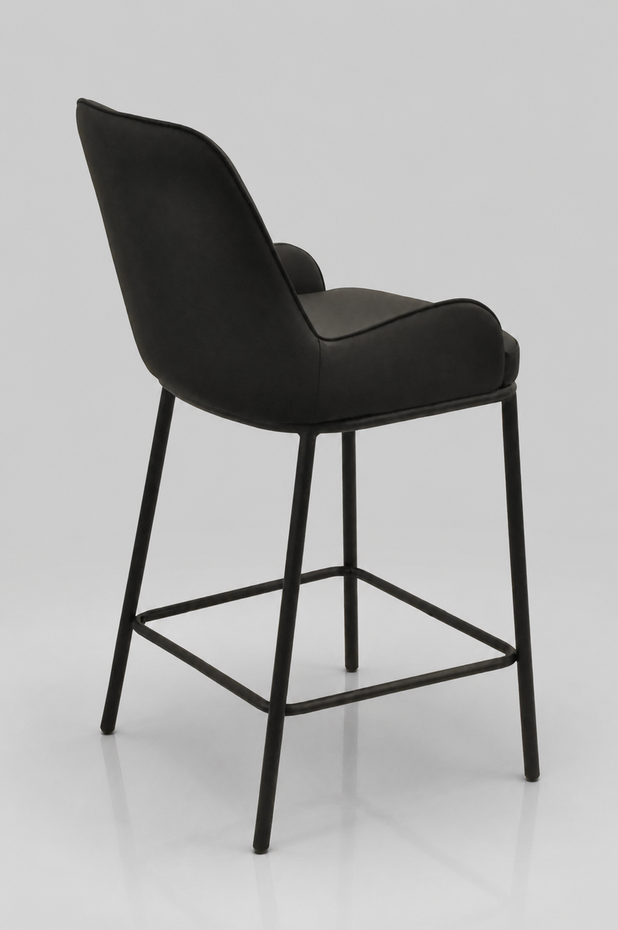 Ella Barstool | Black PU Leather