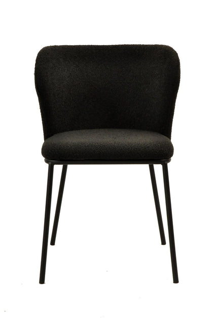 Clara Chair | Black Boucle Fabric