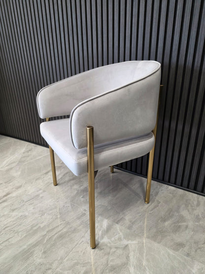 Tiffany Chair | Silver Velvet