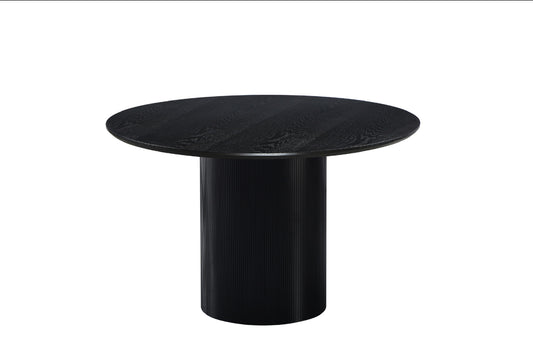 Grove Round Table 120cm | Black Wood Top - Black Base