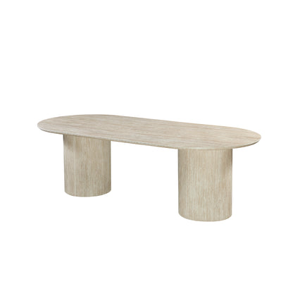 Grove Table 240cm | Tavertine Stone Top - Tavertine Base